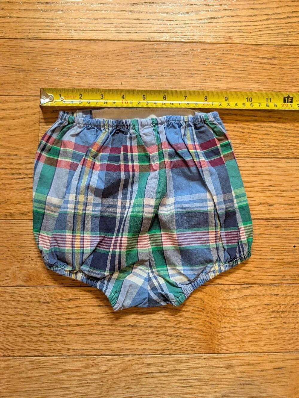 Ralph Lauren RL Plaid Baby Bloomers Dipaper Cover Infant Designer Blue Green Red